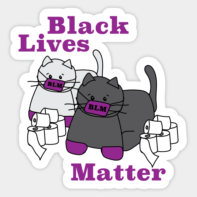 Black Lives Matter Corona Cats Sticker by kristinbell
